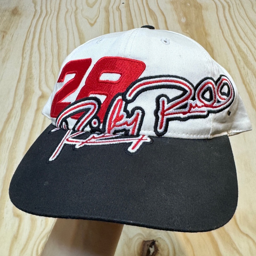 Chase Authentics Ricky Rudd 28 Robert Yates Racing Hat White Black Snapback